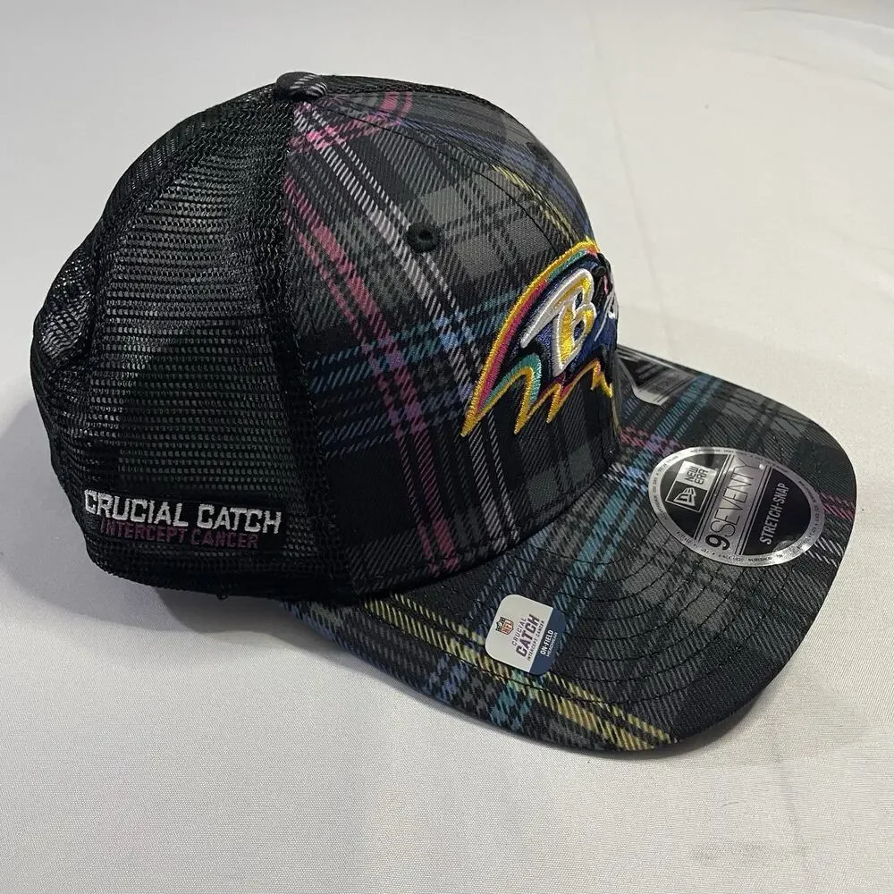 Baltimore Ravens New Era NFL Sideline Crucial Catch Trucker Snapback Hat Cap
